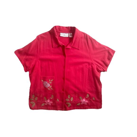 Anna Maxwell 2 Piece Knit Embroidered Maxi Dress Jacket Set 18 20 W Pink Floral - Picture 8 of 11